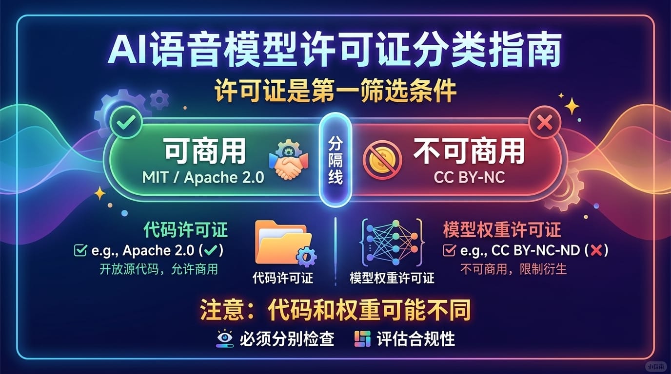 AI语音模型许可证分类指南