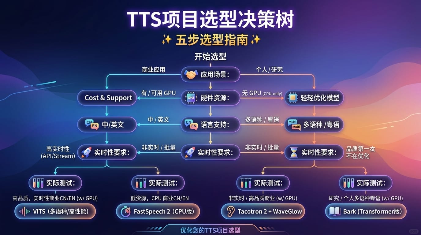 TTS项目选型决策树