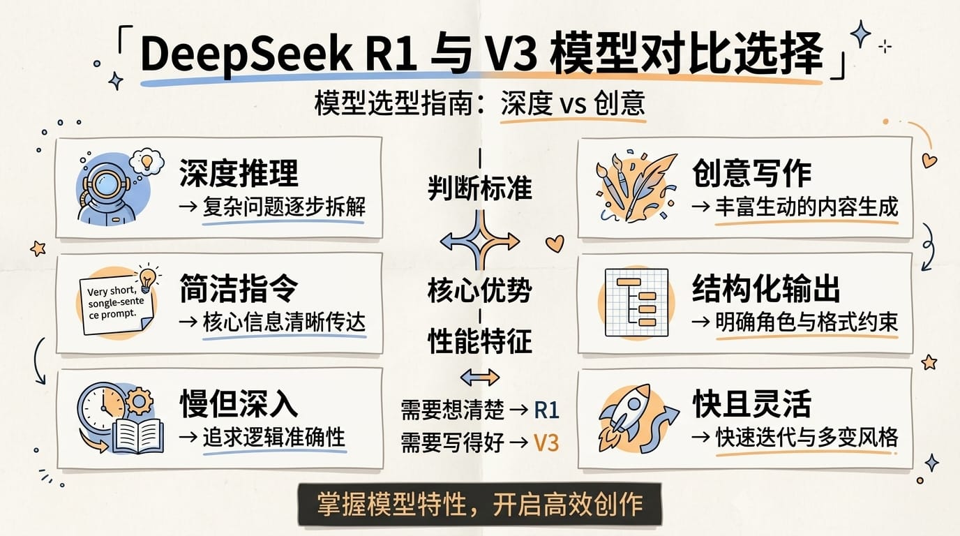 DeepSeek R1 与 V3 模型对比