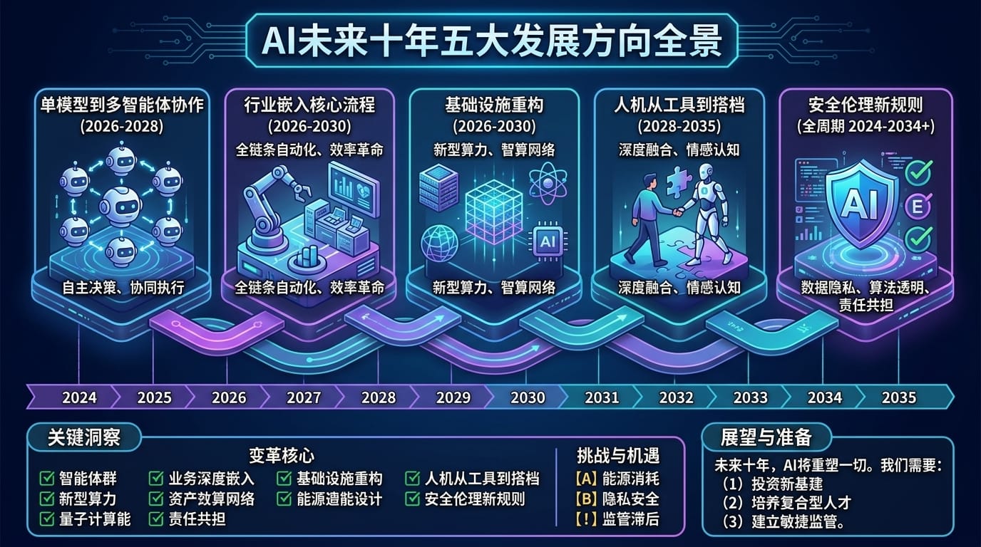 AI未来十年五大发展方向全景