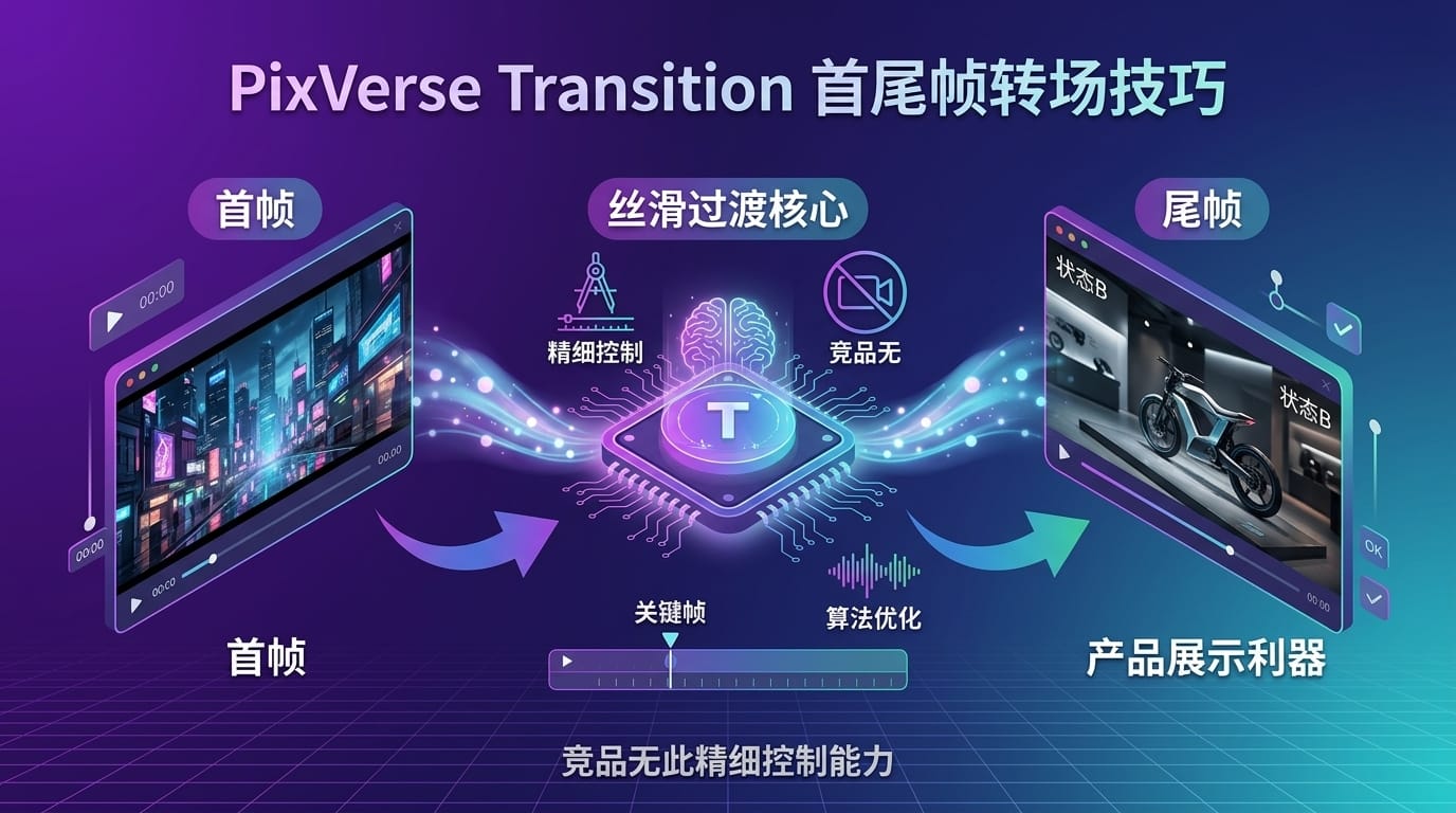 PixVerse Transition首尾帧转场技巧