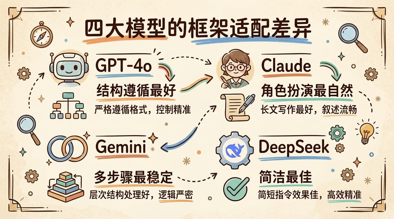 四大模型的框架适配差异