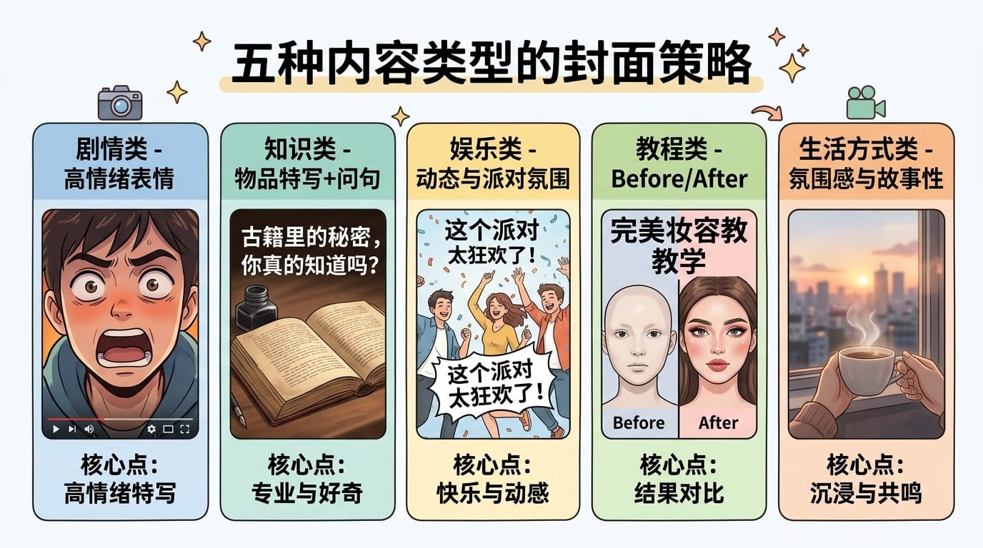 五种内容类型的封面策略