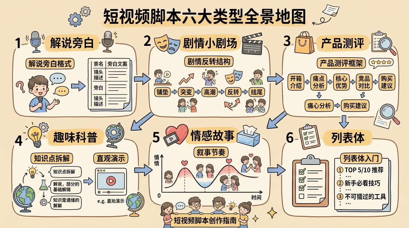 六大短视频脚本类型