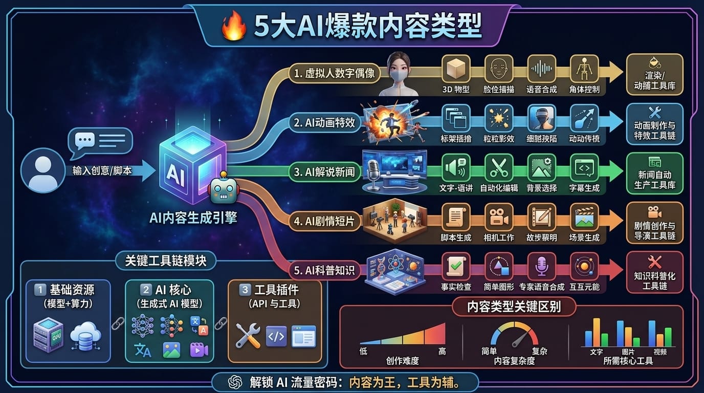 5大AI内容类型