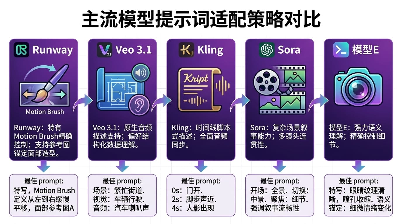 主流模型提示词适配策略对比