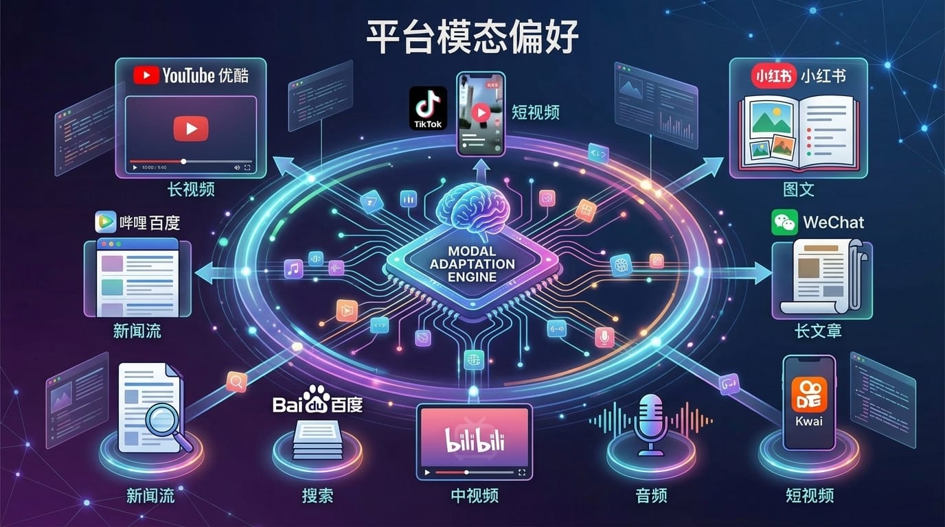 各平台模态偏好