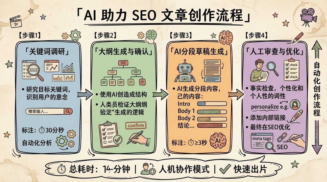 AI 写 SEO 文章 4 步流程