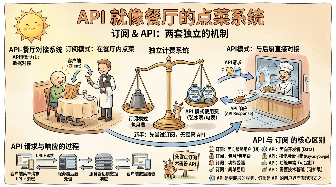 API 就是餐厅的点菜系统
