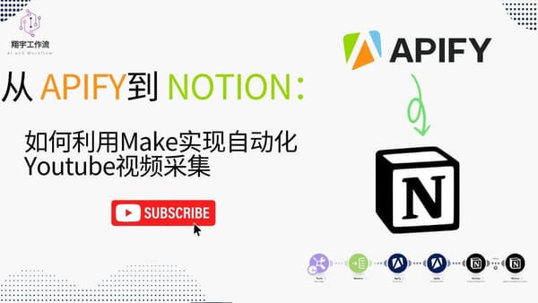 Make 2. 从 Apify 到 Notion：如何利用 Make 实现自动化 YouTube 视频采集