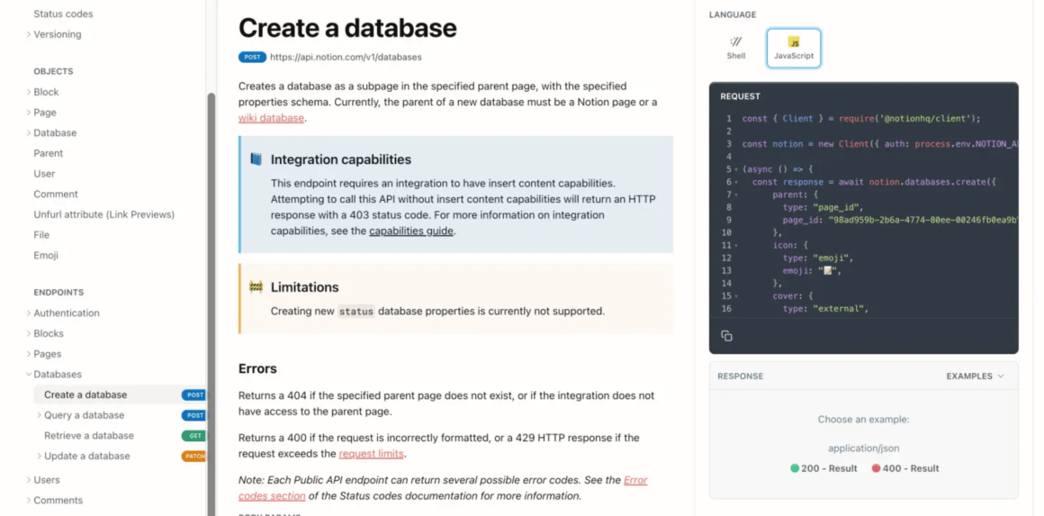 Notion新建数据库